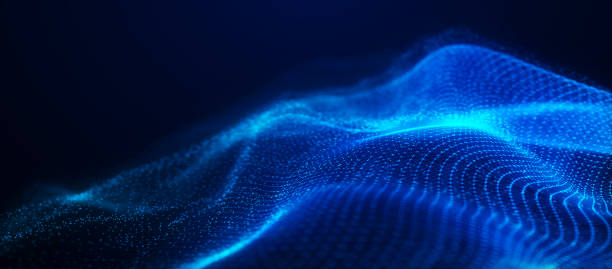 istock Digital technology background. Dynamic wave of glowing points. Colored music wave. Futuristic background for presentation design. 3d rendering. 3d Widescreen. 2154115867