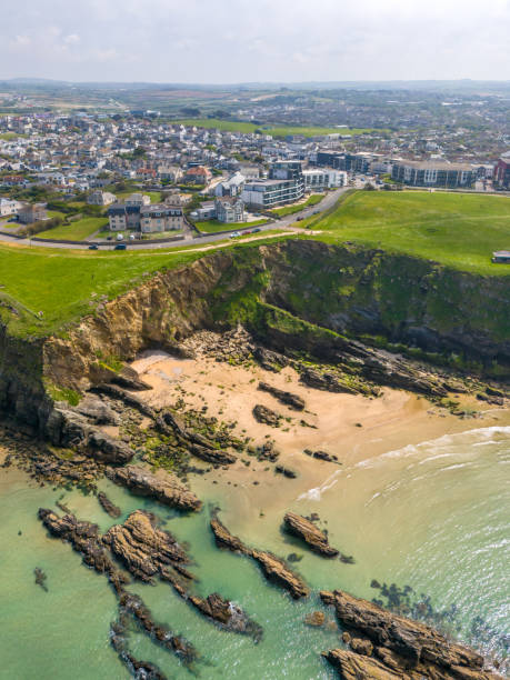 istock Coastal erosion at Newquay 2154117828