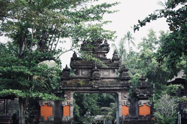 istock The temple gate in Bali surrounded by shade trees 2154118752