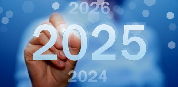 istock 2025 E-learning, education, online exam concept.Choose correct answer. Education internet online digital technology concept. New Year education 2025 background. 2154120923