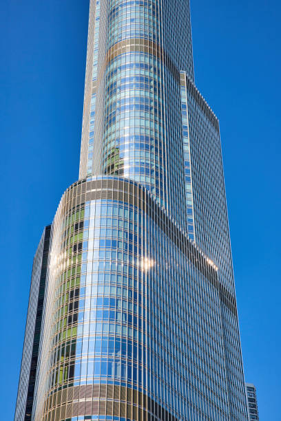 istock Trump Tower on bright summer day with clear blue sky behind, architecture, Chicago Illinois 2154121933