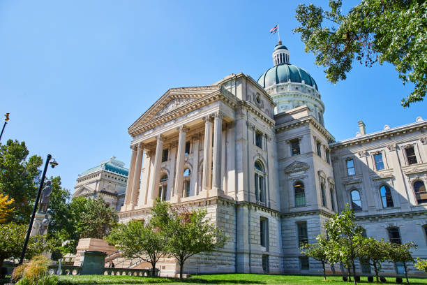 Indiana State Courthouse Neoclassical Columns and Dome, Downtown Indianapolis