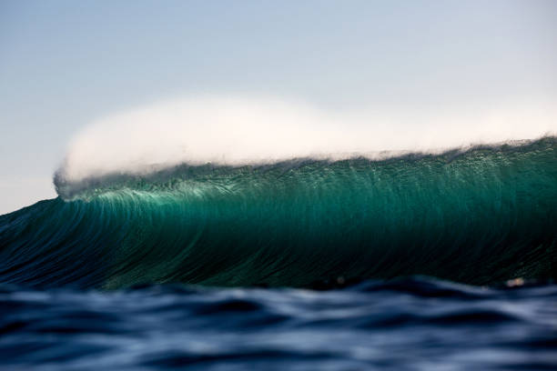 istock A large turquoise wave curling over a shallow reef 2154123897