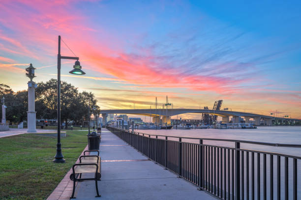 Jacksonville, Florida, USA Riverwalk at Dusk