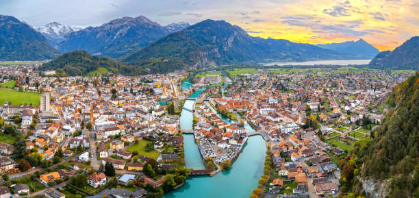 istock Interlaken, Switzerland overlooking the Aare River 2154124540