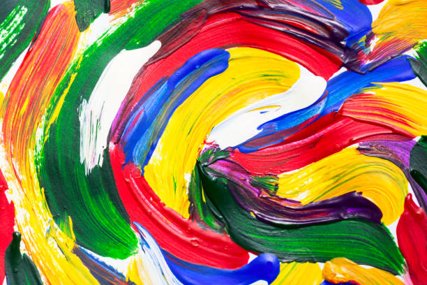 istock Abstract colorful brush strokes as a background. Abstract painted art background. 2154131061