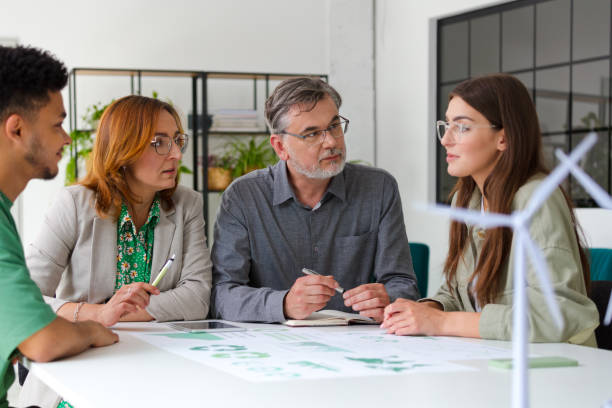 istock Business meeting about green energyand technology 2154133139