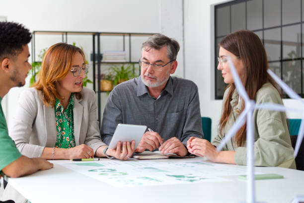 istock Business meeting about green energyand technology 2154133193