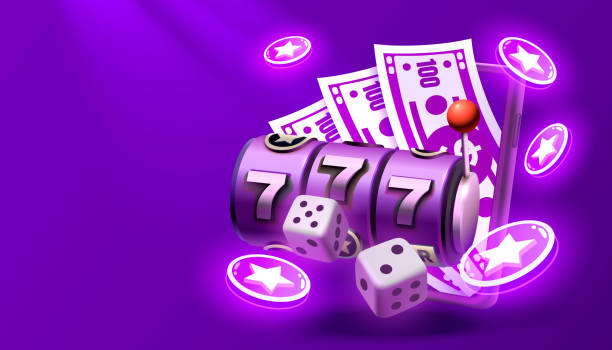 istock Casino slots machine winner, online games phone, 777 win banner. Vector illustration 2154133988