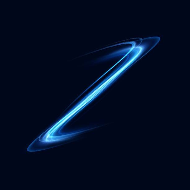 istock Neon lines of blue speed. Dynamic traces of light movement. Light wave of the trace, line of the trace. Futuristic neon light lines. Light movement effect. Neural network 2154134326
