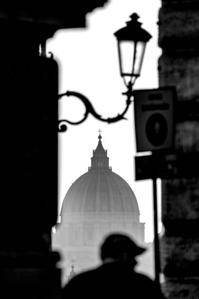 Rooftop view of St. Peter's Basilica in the morning, Vatican City, Rome, Italy