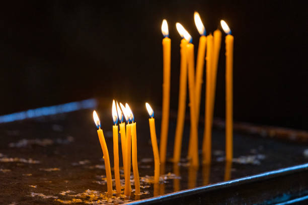 Candles lit inside Ayayorgi Church and Fener Greek Patriarchate