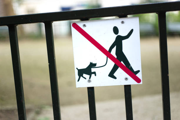 Paris, France: Vintage/Retro Sign/Symbol: No Dogs