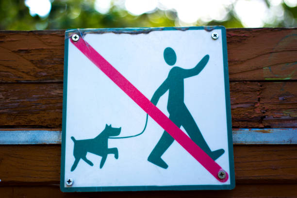 Paris, France: Vintage/Retro Sign/Symbol: No Dogs