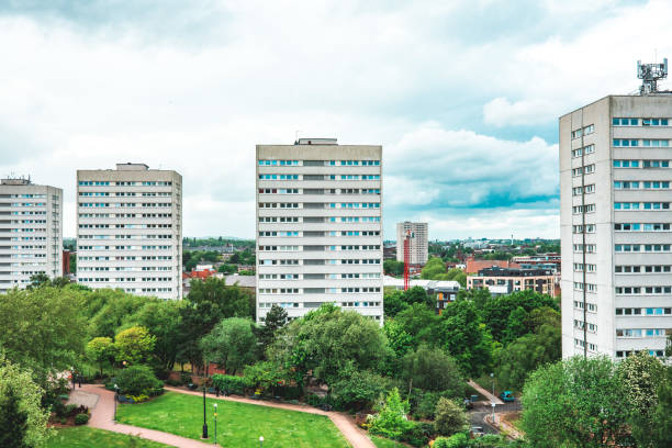 istock Old council tower block in Birmingham , UK 2154142583