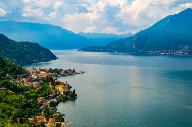 istock Landscape on Lake Como, with Bellano, Lenno and Menaggio. 2154144570