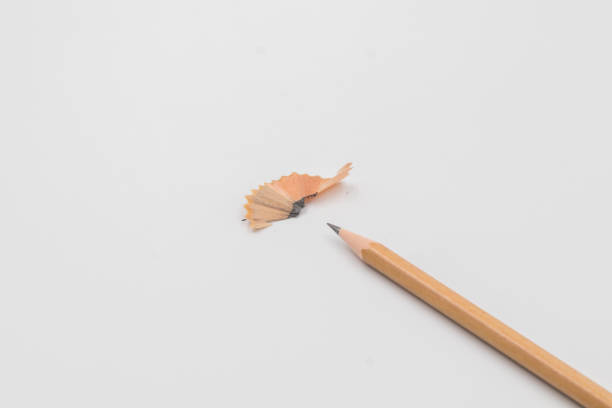 istock Close up wood pencil isolated on white  background 2154149496