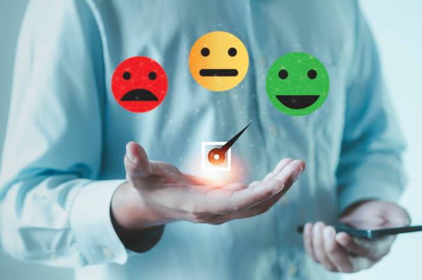 istock Measuring people's satisfaction Customer opinions, user experiences or customer reviews rate business ideas. 2154155134