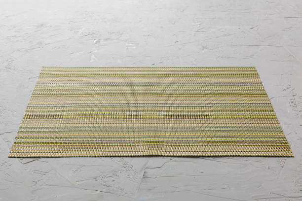 istock Perspective view of tablecloth for food on cement background. Empty space for your design 2154155233