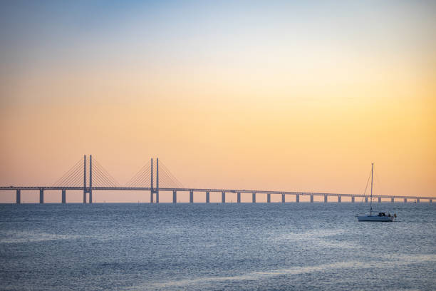 The Oresund Bridge is a combined railway and motorway cable-stayed bridge across the Oresund strait between Denmark and Sweden.