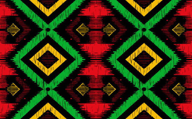 istock Ikat geometric ornament with diamonds. Ikkat. Seamless pattern. Aztec style. Tribal ethnic vector texture. Folk embroidery, Indian, Scandinavian, Gypsy, Mexican, African rug, wallpaper. 2154160085