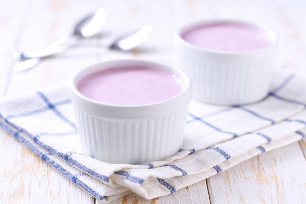 Delicious Panna Cotta with fresh berries.