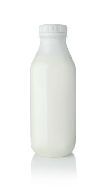 istock Plastic bottle of milk kefir isolated. 2154163428