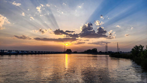 istock Beautiful sunset from clouds aesthetic scenery 2154166116