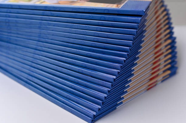 istock photo books are in a stack. close-up 2154166302