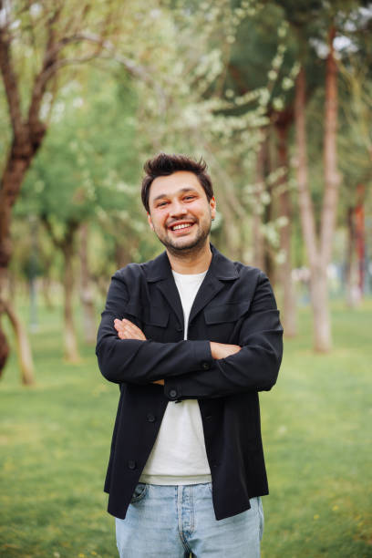 istock Relaxed man spending time outdoors. 2154166682