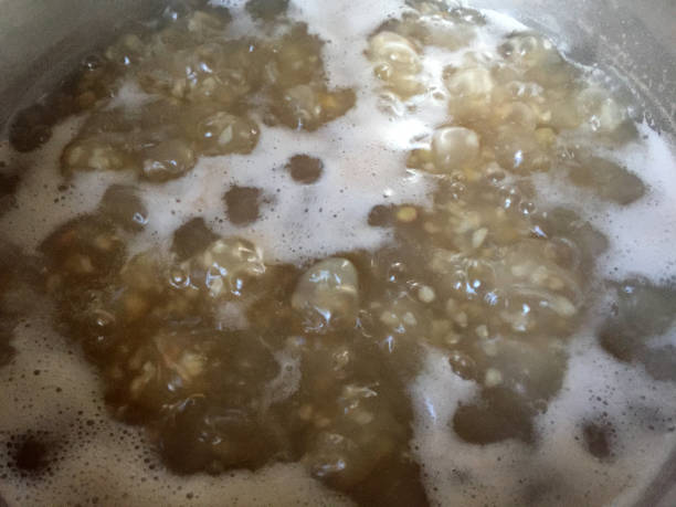 istock Green lentils boiling in a pot 2154167139
