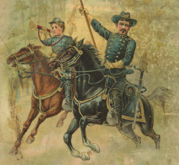 istock General Philip Henry Sheridan and Bugle Boy Charging into Battle During the American Civil War - 19th Century 2154176250
