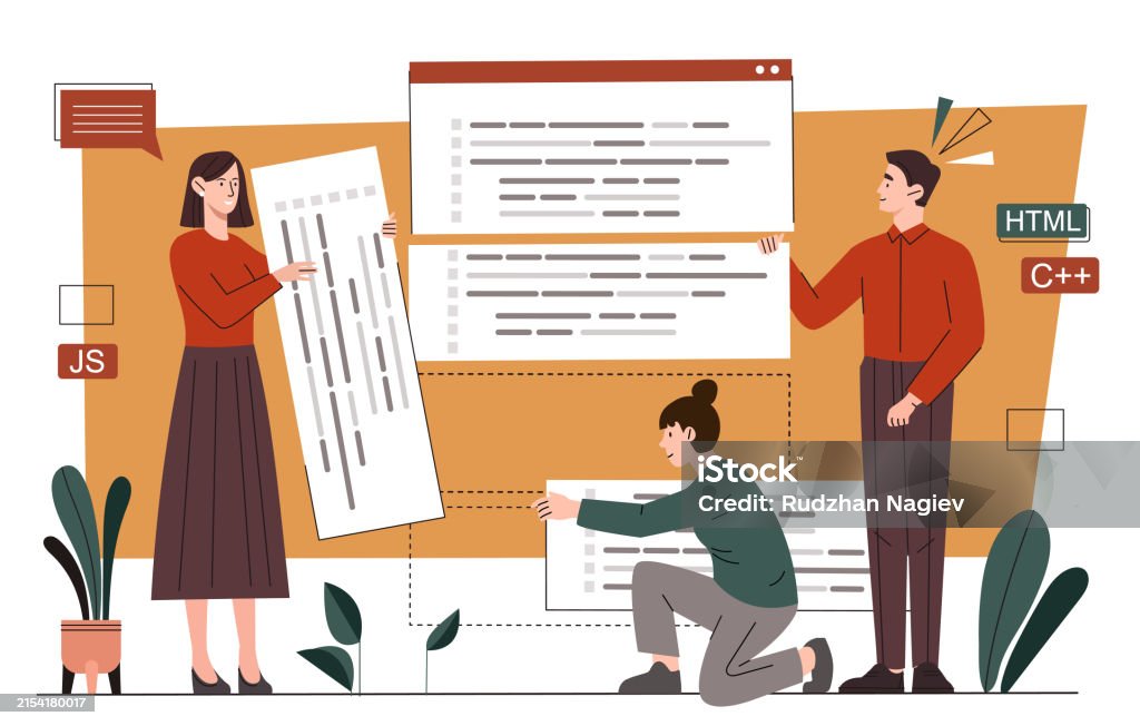 Source Code Vector Concept Stock Illustration - Download Image Now ...