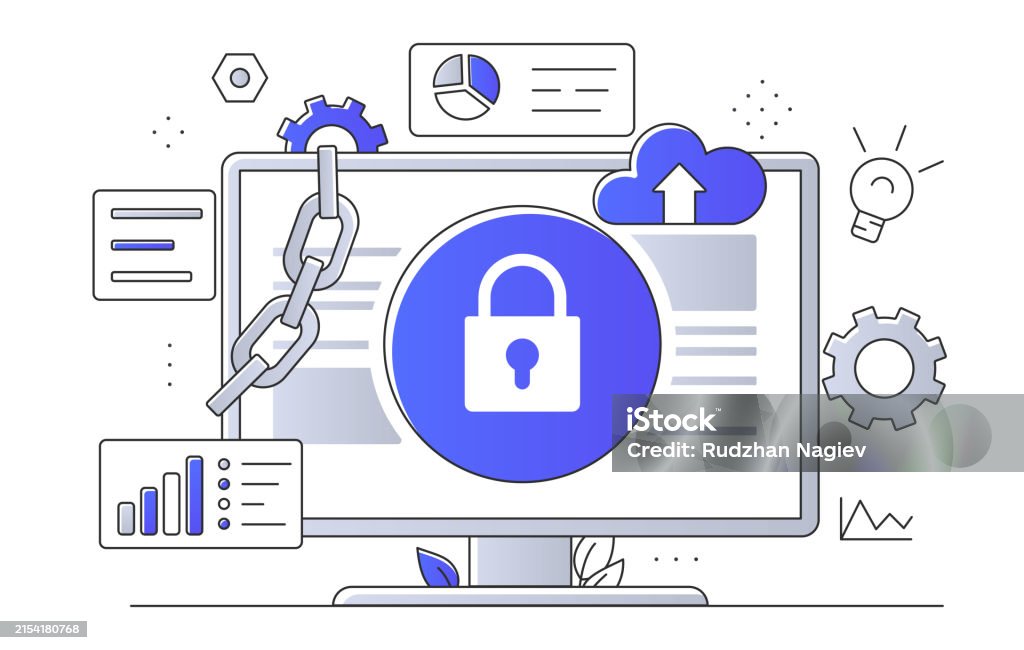 Security Simple Image Web Security Vector Simple Stock Illustration - Download Image Now ...