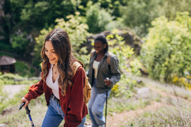 istock Diverse friends hiking in scenic nature 2154181869