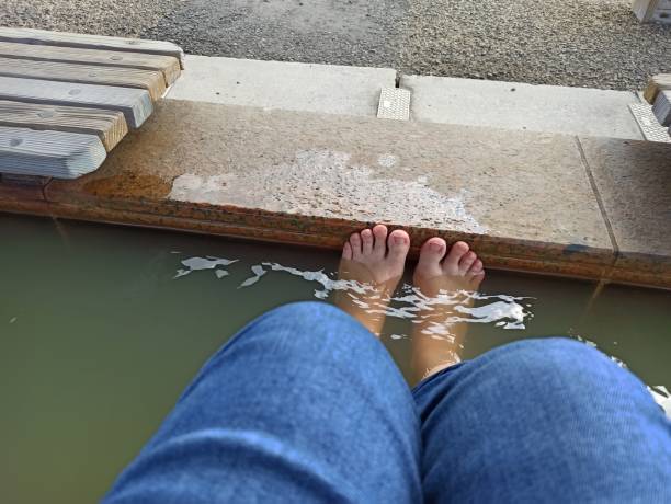 A foot bath in Sakurajima