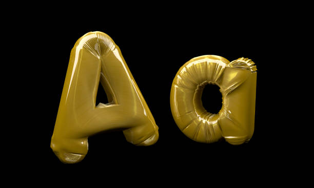 istock Golden Balloon Letters A 2154185884