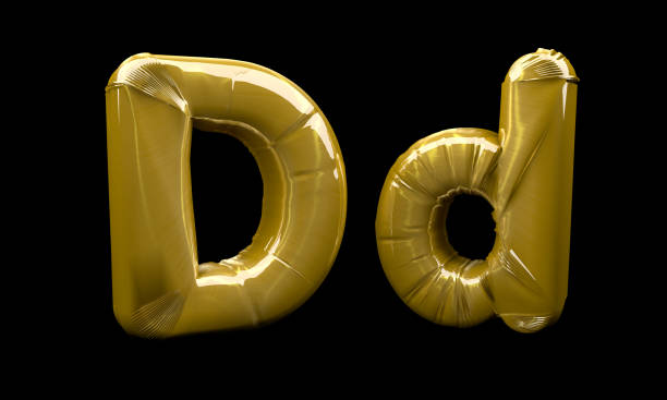 istock Golden Balloon Letters D 2154185941