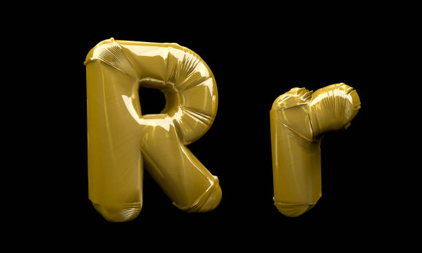 istock Golden Balloon Letters R 2154186180