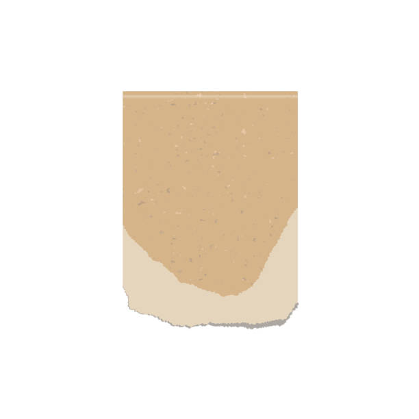 istock Vector image of a piece of kraft paper with a torn, uneven edge. 2154189735
