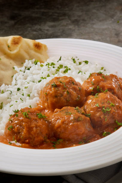 istock Butter Chicken Meatballs with Rice 2154192265