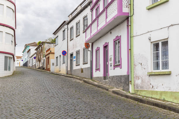 istock A steep cobbled street on Terceira Island. 2154199494