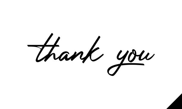 istock Thank you card, text or lettering. handwritten typography. On a white background. Vector 2154200022