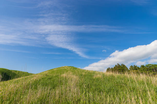 istock Scenery of Aso in Kumamoto Prefecture and rice fields from a hill 2154203663