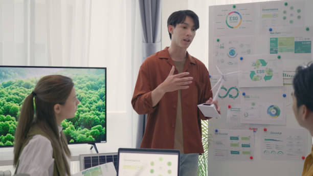 istock Presentation on ESG Strategies and Renewable Energy Solutions. 2154208641