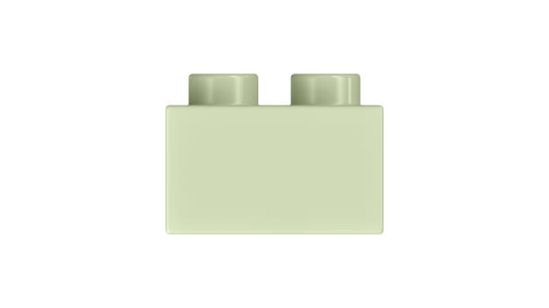 istock Seafoam Green Toy Block Isolated on a White Background. 2154212533