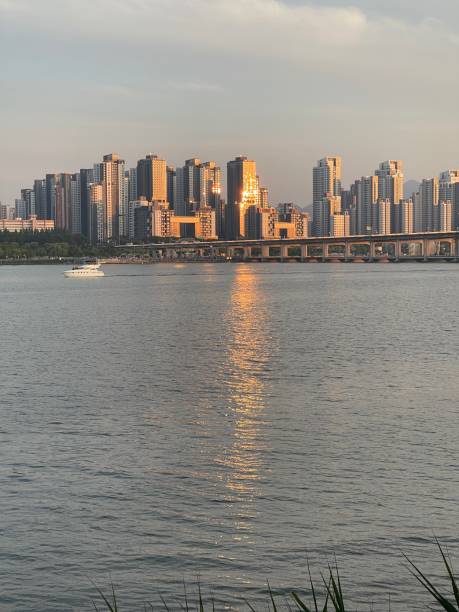 istock Seoul Han River and Kangnam Apartments 2154217533