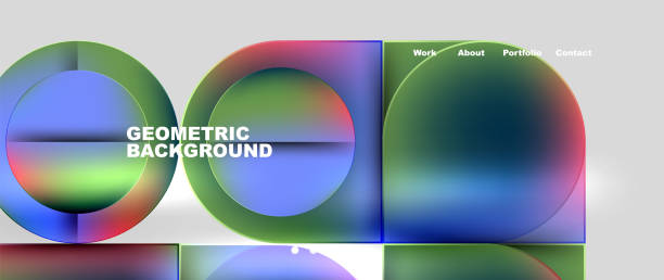 istock Geometric abstract glassmorphism with circles and squares. Vector Illustration For Wallpaper, Banner, Background, Card, Book Illustration, landing page 2154226848
