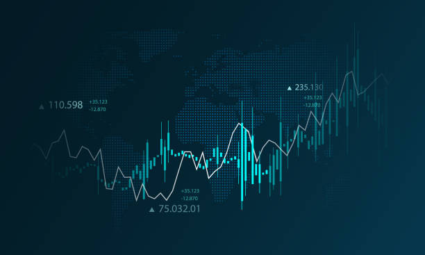 istock Stock growth graph background, financial technology, exchange market and economic data, investment, analysis 2154226909