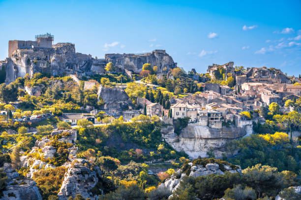 istock Les Baux de Provence scenic town on the rock view 2154230396